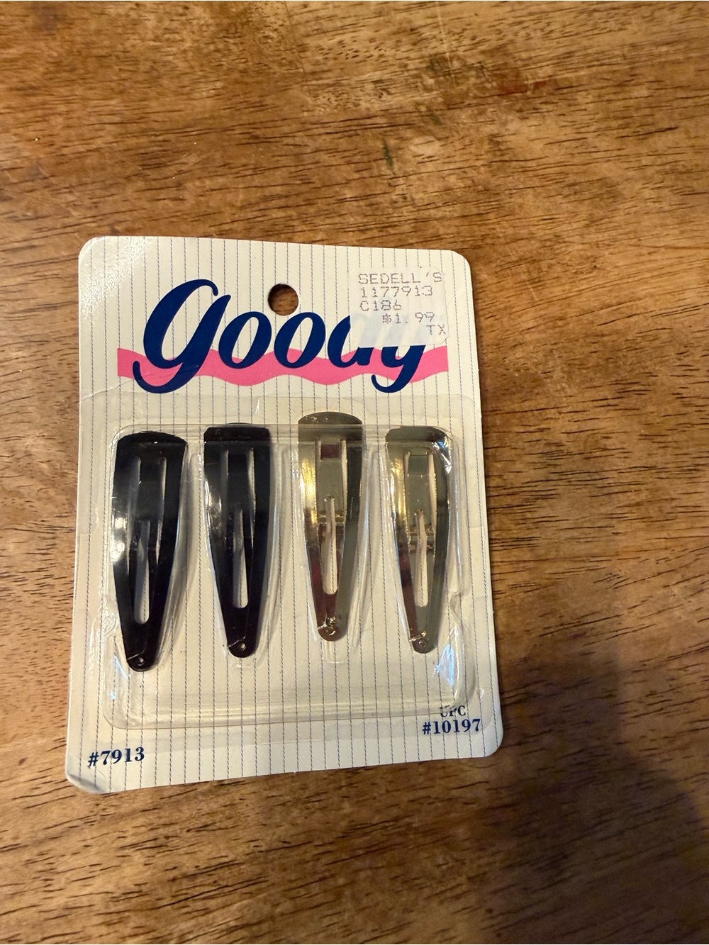Goody Black and Silver Classic Snap Hair Clips - 4 Pack